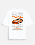 Toyota Supra MK4 Oversized T Shirt JDM Streetwear Racing Car Graphic Tee