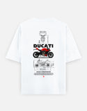 Ducati Streetfighter Blueprint Graphic Oversized T Shirt Premium Superbike Streetwear Cotton Rider Tee