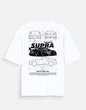 Toyota Supra A90 Oversized T Shirt JDM Streetwear Sports Car Graphic Tee