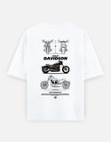 Harley Davidson FXDR Blueprint Graphic Oversized T Shirt Premium Cruiser Biker Streetwear Cotton Tee