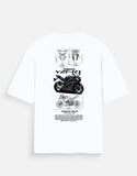 Yamaha YZF R1 Black Oversized T Shirt Superbike Graphic Streetwear Racing Motorcycle Tee