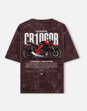 Honda CB1000R Neo Sports Cafe Motorcycle Acid Wash Oversized T Shirt Streetfighter Bike Graphic Streetwear Tee