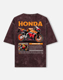 Honda CBR Repsol Edition Motorcycle Acid Wash Oversized T Shirt Racing Bike Graphic Streetwear Tee