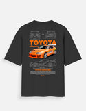 Toyota Supra MK4 Oversized T Shirt JDM Streetwear Racing Car Graphic Tee