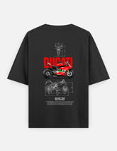 Ducati 1199 Panigale Blueprint Graphic Oversized T Shirt Premium Superbike Racing Streetwear Cotton Tee
