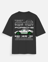 Porsche 911 GT3 RS Oversized T Shirt Sports Car Graphic Streetwear Racing Tee
