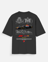 Formula 1 Red Bull Racing Oversized T Shirt F1 Car Graphic Motorsport Streetwear Tee