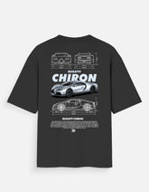 Bugatti Chiron Oversized T Shirt Hypercar Blueprint Graphic Luxury Supercar Streetwear Tee