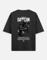 Harley Davidson Fat Bob Graphic Oversized T Shirt Premium Cruiser Biker Streetwear Cotton Tee