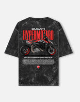 Ducati Hypermotard 950 RVE Acid Wash Oversized T Shirt Supermoto Motorcycle Graphic Streetwear Tee