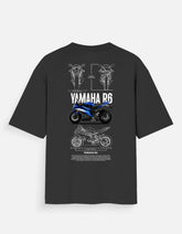 Yamaha R6 Oversized T Shirt Sports Bike Graphic Streetwear Motorcycle Racing Tee