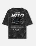 Yamaha MT07 Acid Wash Oversized T Shirt Naked Bike Graphic Streetwear Motorcycle Rider Tee