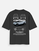 Tesla Cybertruck Oversized T Shirt Futuristic Electric Truck Graphic Streetwear Tee