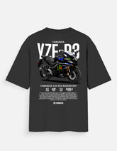 Yamaha YZF R3 Monster Energy Oversized T Shirt Racing Bike Graphic Streetwear Tee