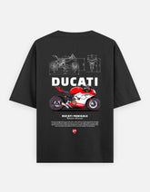 Ducati Panigale Mission Winnow Graphic Oversized T Shirt Premium Superbike Streetwear Cotton Rider Tee