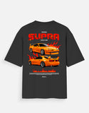 Toyota Supra Triple Gen Oversized T Shirt JDM Sports Car Streetwear Graphic Tee