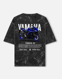 Yamaha R3 Acid Wash Oversized T Shirt Sportbike Graphic Streetwear Motorcycle Rider Tee