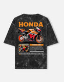 Honda CBR Repsol Edition Motorcycle Acid Wash Oversized T Shirt Racing Bike Graphic Streetwear Tee