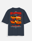 Toyota Supra Triple Gen Oversized T Shirt JDM Sports Car Streetwear Graphic Tee