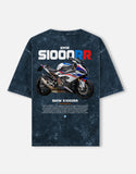 BMW S1000RR Acid Wash Oversized T Shirt Superbike Racing Motorcycle Graphic Streetwear Tee