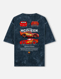 Lightning McQueen 95 Acid Wash Oversized T Shirt Cars Racing Graphic Streetwear Vintage Cartoon Car Tee