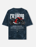 Honda CB1000R Neo Sports Cafe Motorcycle Acid Wash Oversized T Shirt Streetfighter Bike Graphic Streetwear Tee