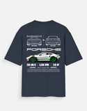 Porsche 911 GT3 RS Oversized T Shirt Sports Car Graphic Streetwear Racing Tee