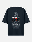 Ducati Streetfighter Blueprint Graphic Oversized T Shirt Premium Superbike Streetwear Cotton Rider Tee