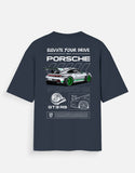 Porsche GT3 RS Oversized T Shirt Luxury Sports Car Streetwear Graphic Tee