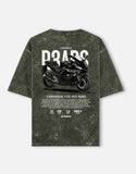 Yamaha YZF R3 ABS Acid Wash Oversized T Shirt Sportbike Racing Motorcycle Graphic Streetwear Tee
