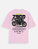 Kawasaki Z900 Graphic Oversized T Shirt Premium Naked Superbike Streetwear Cotton Rider Tee White