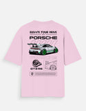 Porsche GT3 RS Oversized T Shirt Luxury Sports Car Streetwear Graphic Tee