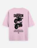 Harley Davidson Fat Bob Graphic Oversized T Shirt Premium Cruiser Biker Streetwear Cotton Tee