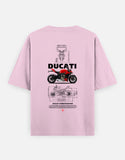 Ducati Streetfighter Blueprint Graphic Oversized T Shirt Premium Superbike Streetwear Cotton Rider Tee