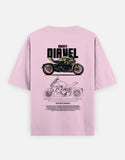 Ducati Diavel Blueprint Graphic Oversized T Shirt Premium Cruiser Bike Streetwear Cotton Rider Tee
