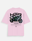 Kawasaki Ninja H2R Graphic Oversized T Shirt Premium Superbike Streetwear Cotton Rider Tee