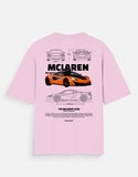 McLaren 720S Oversized T Shirt Supercar Blueprint Graphic Luxury Streetwear Tee