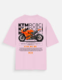 KTM RC8C Graphic Oversized T Shirt Premium Racing Superbike Streetwear Cotton Rider Tee Black