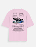 Fast Furious Nissan Skyline GTR R34 Oversized T Shirt JDM Racing Streetwear Graphic Tee