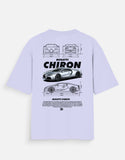 Bugatti Chiron Oversized T Shirt Hypercar Blueprint Graphic Luxury Supercar Streetwear Tee