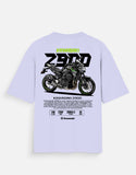 Kawasaki Z900 Graphic Oversized T Shirt Premium Naked Superbike Streetwear Cotton Rider Tee White