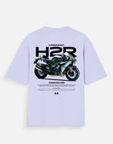 Kawasaki Ninja H2R Graphic Oversized T Shirt Premium Superbike Streetwear Cotton Rider Tee