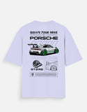 Porsche GT3 RS Oversized T Shirt Luxury Sports Car Streetwear Graphic Tee
