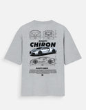 Bugatti Chiron Oversized T Shirt Hypercar Blueprint Graphic Luxury Supercar Streetwear Tee