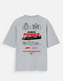 Checo Perez Formula 1 Oversized T Shirt Red Bull Racing F1 Motorsport Streetwear Graphic Tee