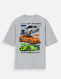 Fast And Furious Skyline Supra Eclipse Oversized T Shirt JDM Racing Streetwear Graphic Tee