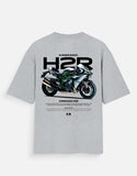 Kawasaki Ninja H2R Graphic Oversized T Shirt Premium Superbike Streetwear Cotton Rider Tee