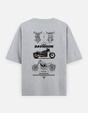 Harley Davidson FXDR Blueprint Graphic Oversized T Shirt Premium Cruiser Biker Streetwear Cotton Tee