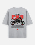 Ducati Hypermotard 950 RVE Graphic Oversized T Shirt Premium Supermoto Streetwear Cotton Rider Tee
