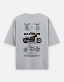 Harley Davidson Softail FXDR Blueprint Graphic Oversized T Shirt Premium Cruiser Biker Streetwear Cotton Tee